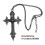 Collier à breloques en forme de cœur avec croix gothique 3