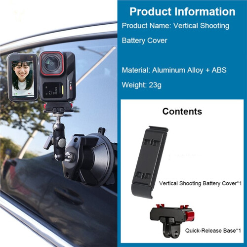 Side Cover + Quick-Release Bracket for  Ace Pro 2 Vertical Shooting Quick Release Adapter Sport Camera Accessory 1