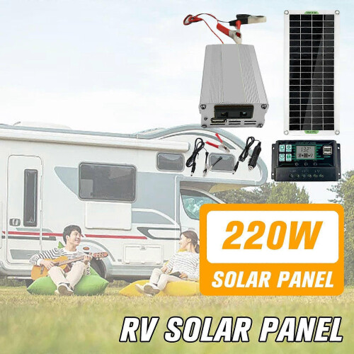 200W Solar Panel Kit 12V to 220V Battery Charger with 100A 1