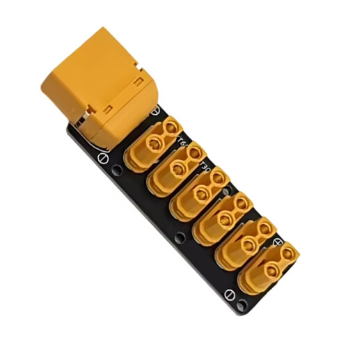 100A XT60 Port Input Load Power Distribution Board 6-Channel XT30 Output Terminals PDB Module for RC Drone/Car No Base