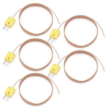 5 Pack High Accuracy Type K Temperature Probes & Sensors for Thermocouple Thermometer, 2 Meters