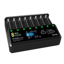 SKYRC NC3000 Octa NiMH NiCD Charger 8-Slot 7 Modes 100-5000mAh 48W Charge Power 30W Discharge Power AA/AAA Battery
