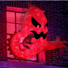 Inflatable Outdoor Ghost Decoration with LED Lights USB Powered 1M Home Use for Garden Lawn Halloween Display