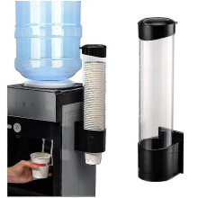 Koppdispenser - 60 papirkopper, plastkoppdispenser, koppholder med ett trykk på knappen_M