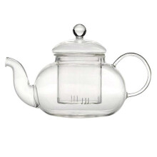 Hitzebeständige Glas-Teekanne mit Filter, Teeservice für sechs Personen, Borosilikatglas, 600 ml_M