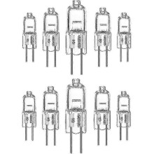 10 Stück G4-Halogenlampen, 20 W, 12 V, warmweiß (2700 K), transparent, dimmbar_M