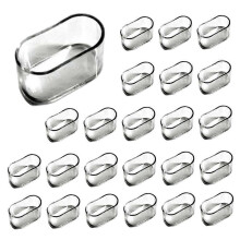 60 Stück Stuhlbeinkappen, ovale Silikon-Möbelfüße, Tischabdeckungen, Bodenschutz gegen Kratzer (15 x 30 mm)_M