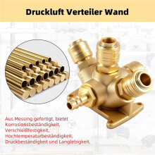 Compressed Air Distributor Wall Socket, Compressed Air Distributor, Brass,5 Compressed Air Coupling