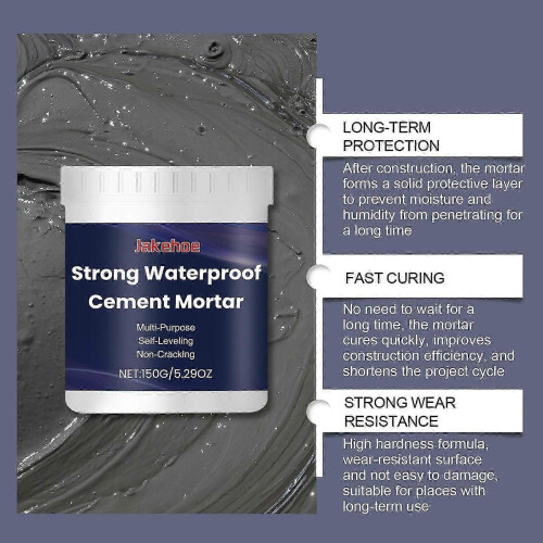(2) 1-5x Strong Waterproof Cement Mortar -Multifunctional Self-Leveling Cement Mortar 1
