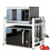Microwave Shelf 3-Tier Extendable Worktop Shelves with 6 Hooks, Kitchen Shelf, Spice Rack White 4