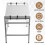 Microwave Shelf 3-Tier Extendable Worktop Shelves with 6 Hooks, Kitchen Shelf, Spice Rack White 7