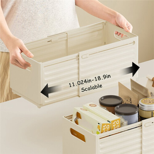 Expandable Plastic Storage Boxes, Multi-Purpose Folding Organizer, Drawer Storage Divider for Bedroom, Kitchen Storage 1