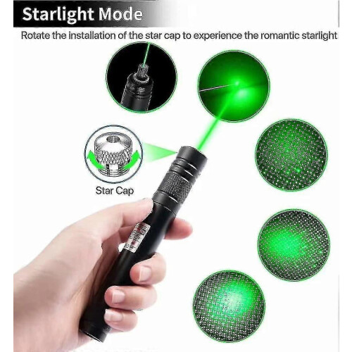 Laserpointer met hoog vermogen en instelbare focus, met een bereik van 2000 meter. 2