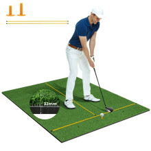 Golfslagmat 2 rubberen tees & 2 uitlijnstangen & 6 tee-posities 152 x 117 cm dikte 32 mm