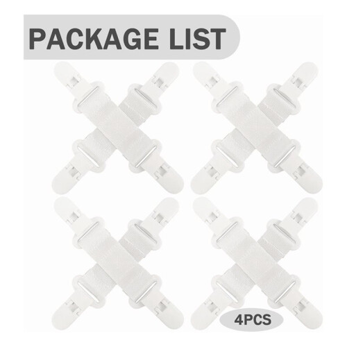 4Pcs Bed Sheet Detangler Reduces Laundry Tangles,Keep Bed Sheets/Duvet Covers/Blankets From Tangling,Twisting