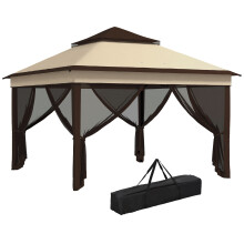 3x3m Pop Up Gazebo, Height Adjustable Instant Event Shelter with Mesh Sidewalls and Carry Bag