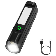 Rechargeable Small Magnetic Flashlight with COB Work Light, Pocket Flashlight for Outdoor
