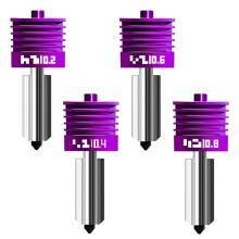 4pcs Hotend Kit with MPVD Coating High Speed Hardened Steel Nozzle for P2S,H2S,H2D,A1,A1mini 3D Printers