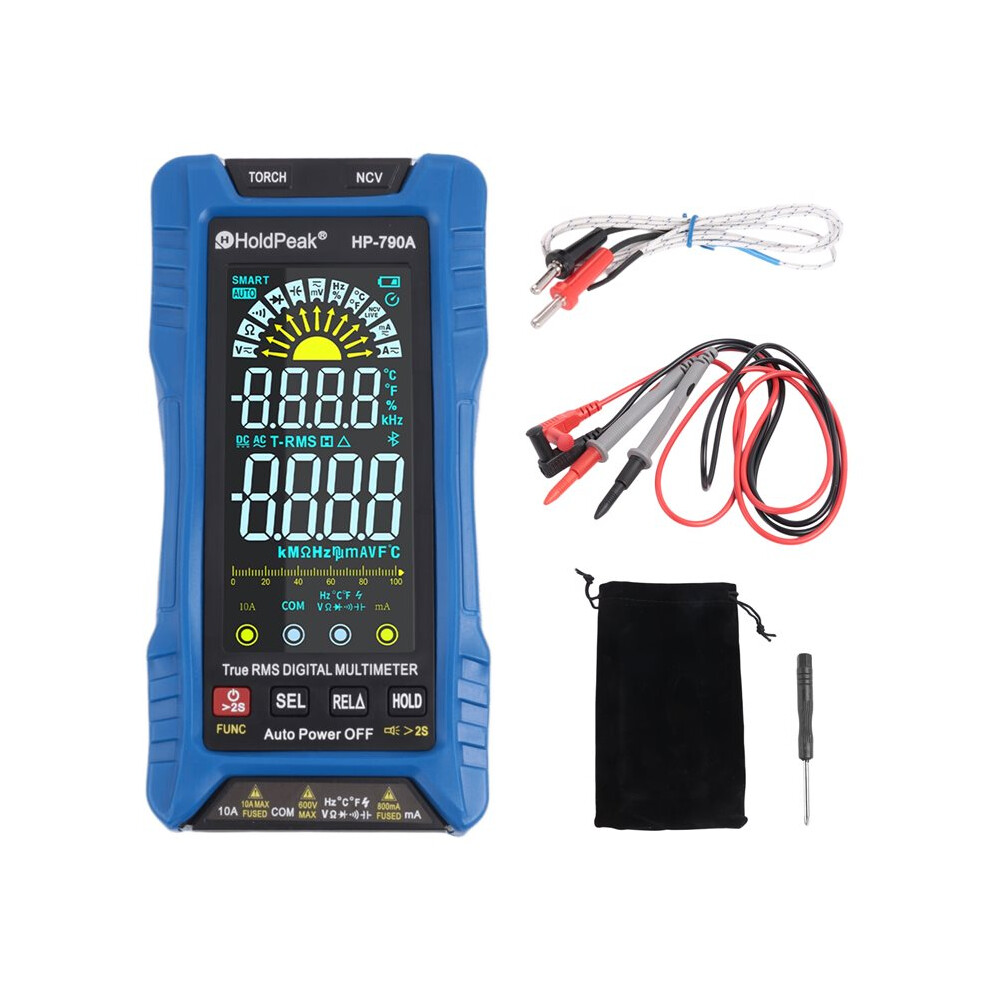 Holdpeak -790A Digital Multimeter 6000 Counts True Rms,Ac/ Current Voltage,Frequency,Resistance,Auto-Select & Auto-Range 4713336091906