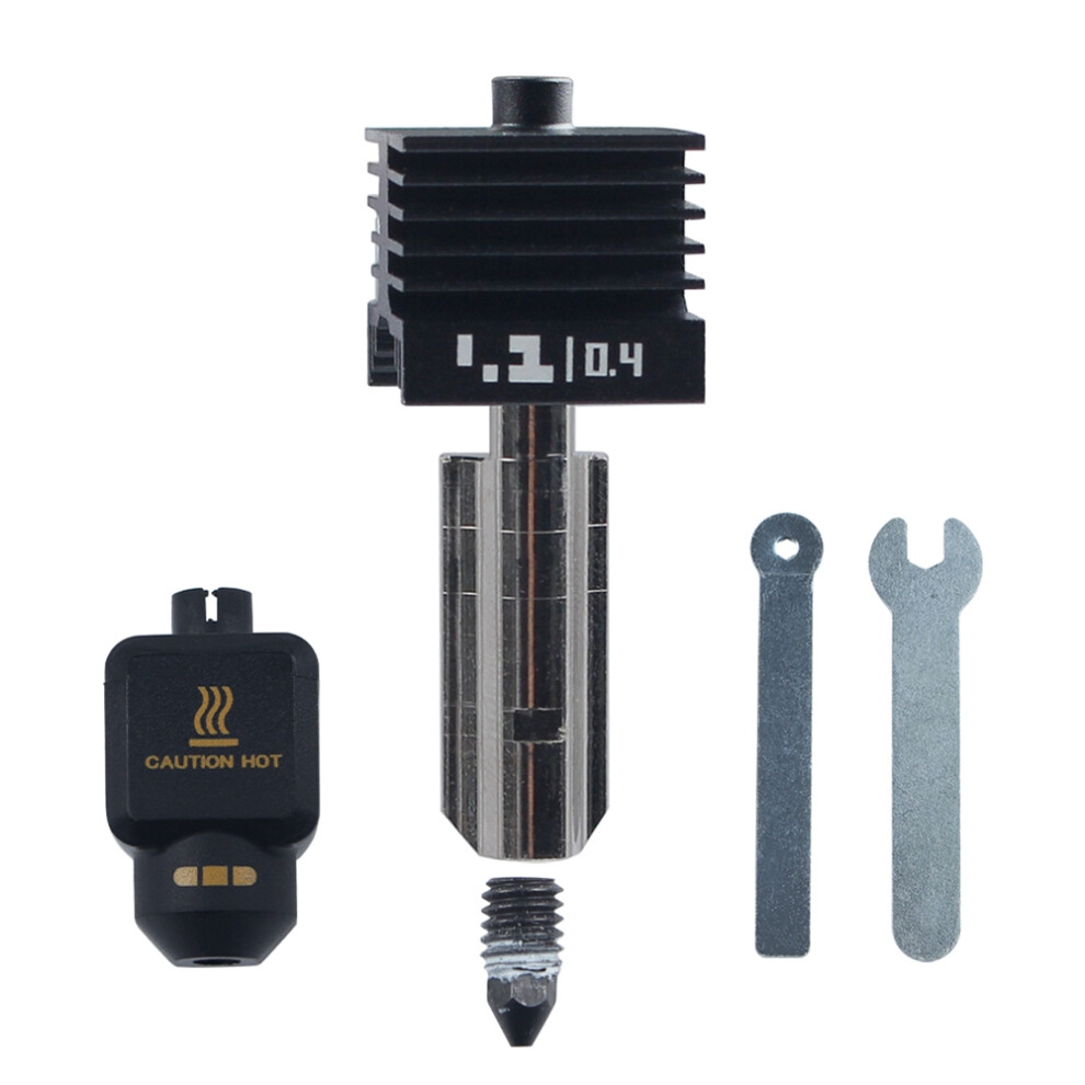 Tauoh For P2s Hotend Hardened Steel 0.4Mm Nozzle Hot End High-Temperature Resistant With Silicone Sleeve
