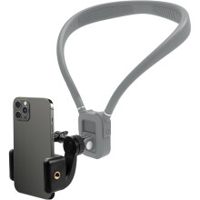 Neckband Phone Holder, Neck-Mounted. for POV/Vlog Video Shooting, Compatible with Mobile Phones and Action Cameras.