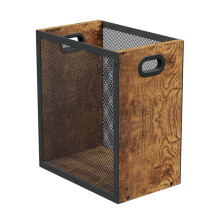 Modern Metal Net Waste Basket Handle Narrow Shape For Limited