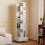 4 Layers Rotating Bookshelf Mobile Bookshelf with Single Drawer Rotatable Bookcase with Wheels for Study Room 2