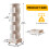 4 Layers Rotating Bookshelf Mobile Bookshelf with Single Drawer Rotatable Bookcase with Wheels for Study Room 6