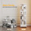 4 Layers Rotating Bookshelf Mobile Bookshelf with Single Drawer Rotatable Bookcase with Wheels for Study Room 5