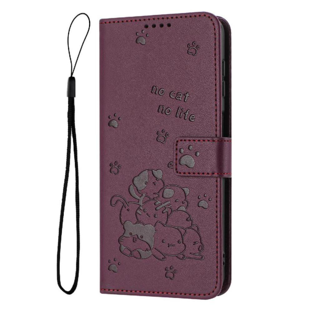 Flip Case For Motorola Moto G67 Leather Wallet Pu Leather Cute Cat Card Holder Kickstand 764563364480