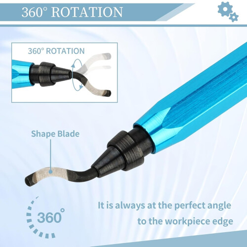 Deburring Tool with 10 Blades,Deburring Tool 3D Printing,Deburring Tool for Metal,Resin,Copper,Plastic,3D Printed Edges