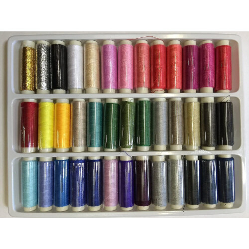 39 verschiedene Farben, 200 Yards pro Spule, Polyester-Nähgarn-Set_M 1