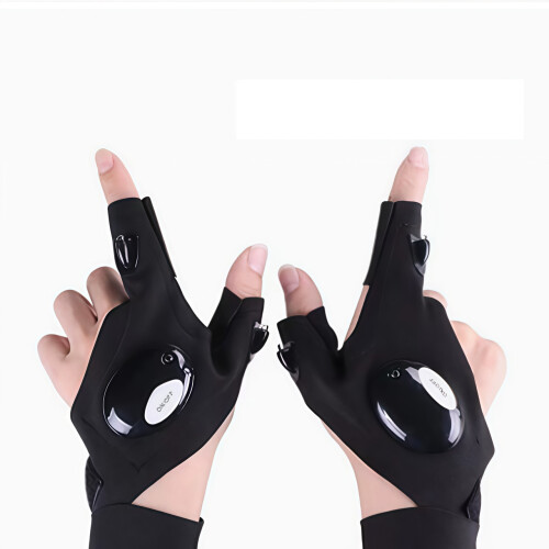 LED Flashlight Gloves with Finger Lights 1