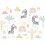 (Medium (3m X 2.4m)) Dancing Zebras - White 2