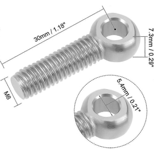 Stück M8 x 30 mm Edelstahl-Ösenschrauben_M 1