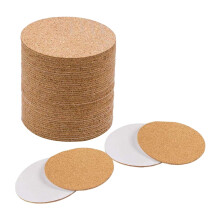 Self-Adhesive Cork Coasters,Cork Mats Cork Backing Sheets for Coasters and DIY Crafts Supplies (80, Round)