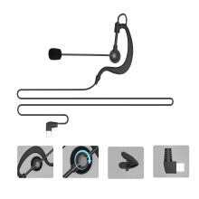EJEAS V6C PRO+ Full Duplex Football Referee Earhook Earphones Referee Headphone Type-C for Vnetphone V6C FBIM Intercom Headset