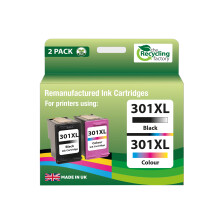TRF Eco-Friendly HP301 XL InkJet Cartridges 2 Pack Black & Tri-Colour