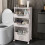 Living And Home 3-Tier Foldable Rolling Laundry Sorter Basket Storage Rack 2