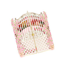 Handmade 3D Greeting Card Garden Paper Sculpture Invitation Card