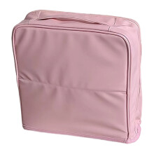 Mehrschichtige PU-Leder-Kosmetiktasche im Stand-Up-Design-Rosa
