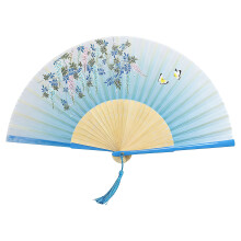 Classical Chinese Bamboos Folding Fan With Delicate Tassels-05