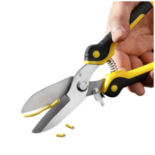 Heavy-Duty Metal Shears, Stainless Steel Metal Cutter with Straight Blade for Sheet Metal and Roofing, Professional Use, Versatile Cutting