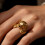 Verspielter Ring mit kleiner Bärenfigur, moderne Legierung, 5