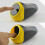Confezione da 2 mini cestini per rifiuti per auto, casa e ufficio (giallo, blu) 2