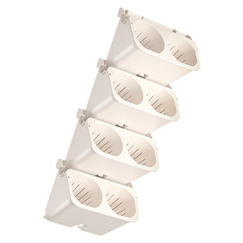 Contemporary Wall Mount Planter Minimalists Wall Mount-White
