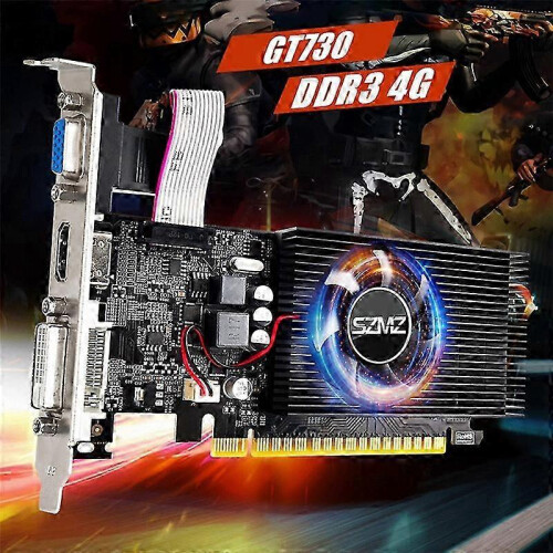 Κάρτα γραφικών GT730 4GB DDR3 128-bit με ανεμιστήρα ψύξης, κάρτα γραφικών χαμηλού προ 2