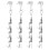 4 Set Rustproof Stainless Steel Wire Hanging-3 hook set 2m 1