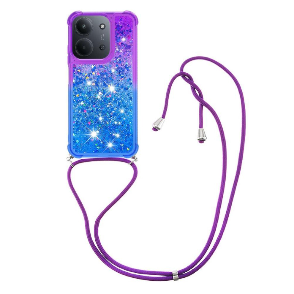 Photos - Case Quicksand Phone For Samsung Galaxy S26 Edge Adjustable Neck Lanyard With Breakaway Safety Clip Gradient(blue Purplish)