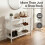 KEPLIN White 3 Tier Natural Bamboo Shoe Rack Easy Assembly 4
